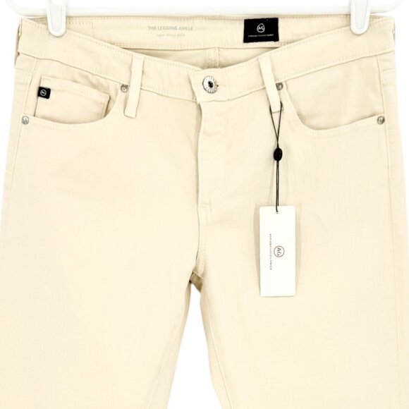 $188.00 Adriano Goldschmied Womens Beige Stretch Super Skinny Ankle Leggings 29R - Picture 3 of 12